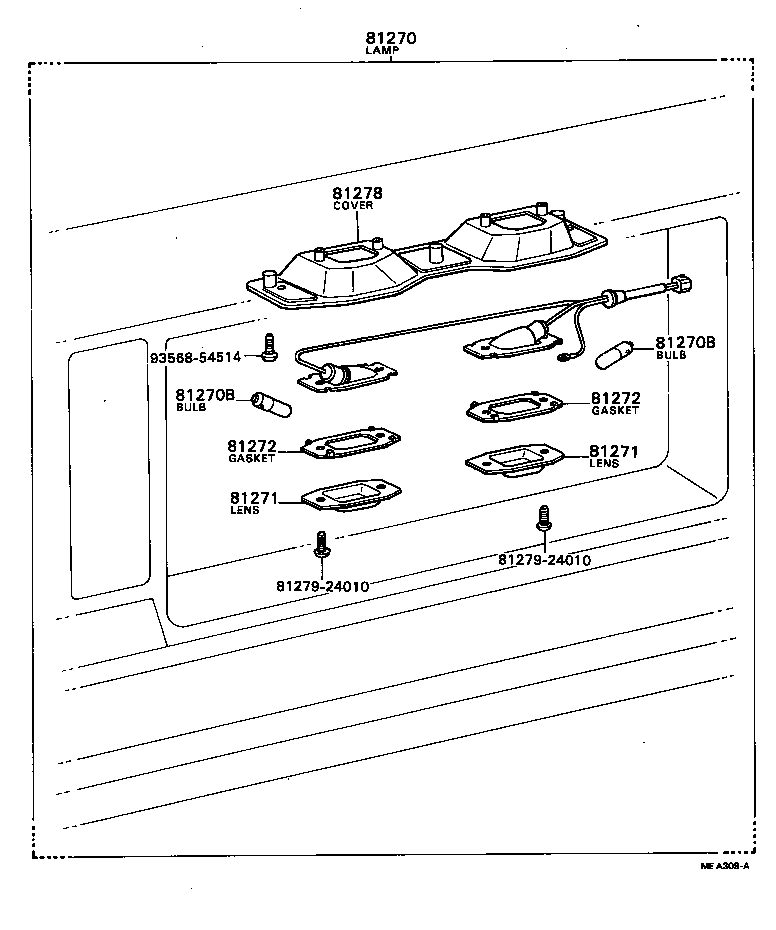 81270-29675 LAMP ASSY, LICENSE PLATE product image