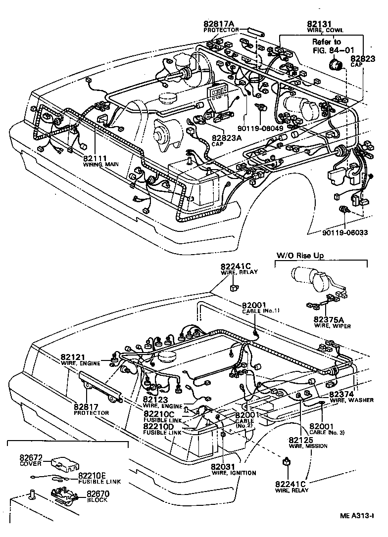 82817-24050 PROTECTOR, WIRING HARNESS, NO.2 product image