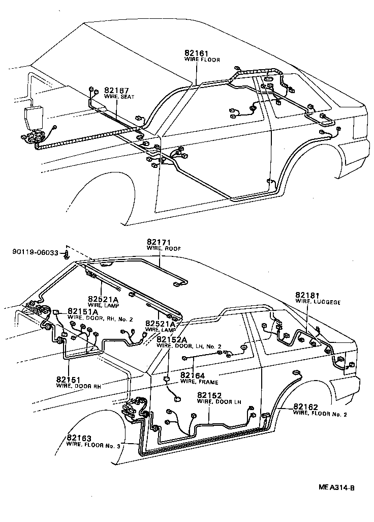 82817-24050 PROTECTOR, WIRING HARNESS, NO.2 product image