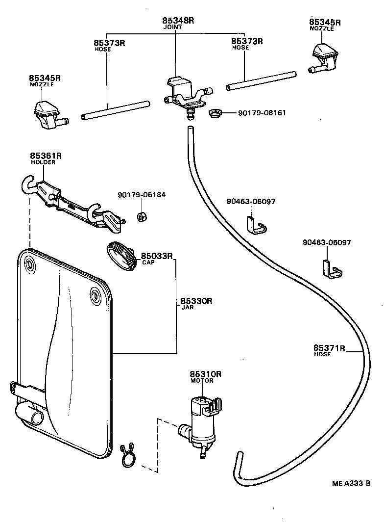 85332-24010 CAP ASSY, REAR WASHER product image