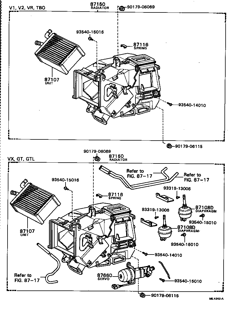 87130-24010 BLOWER ASSY, HEATER, FRONT product image