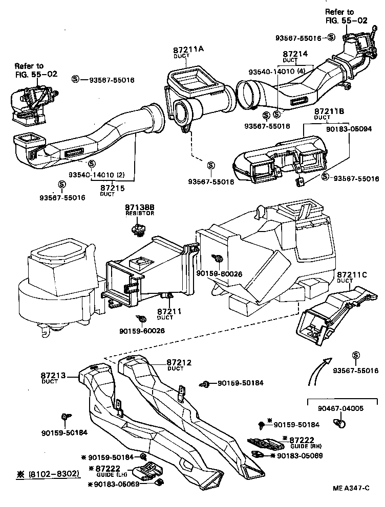 55907-24010 CABLE SUB-ASSY, TEMPERATURE DAMPER CONTROL product image