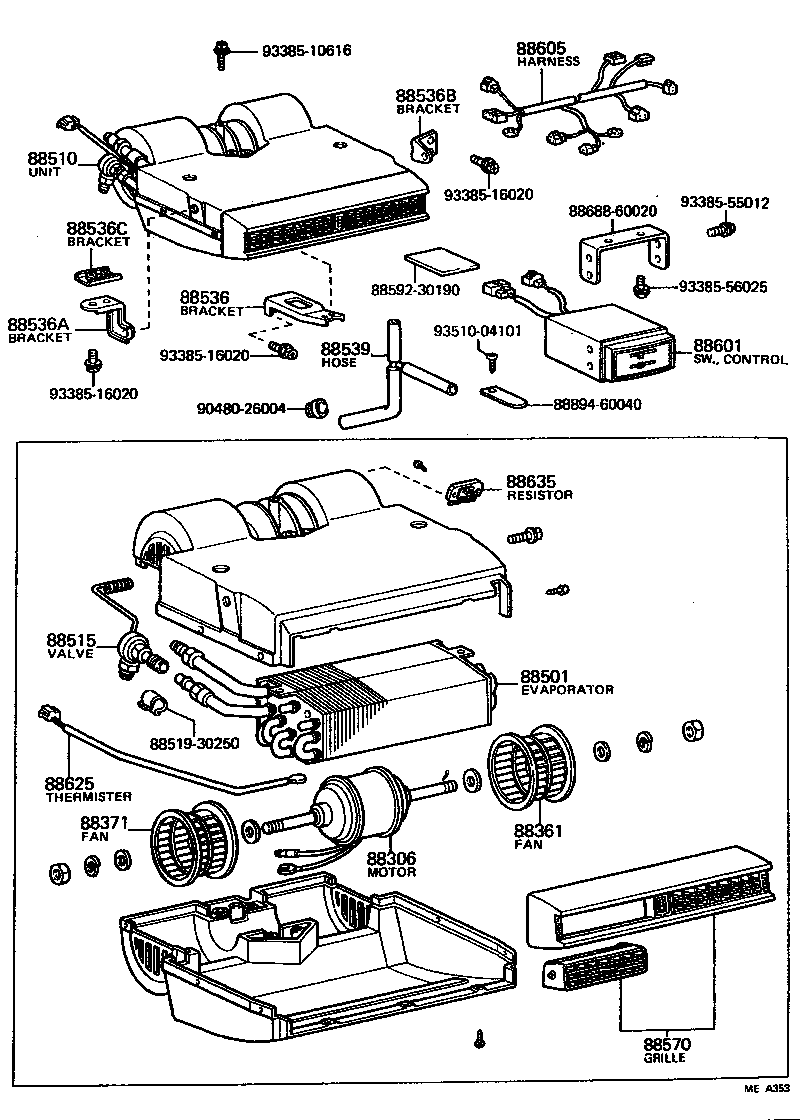 88605-60050 HARNESS SUB-ASSY, COOLER WIRING, NO.1 product image