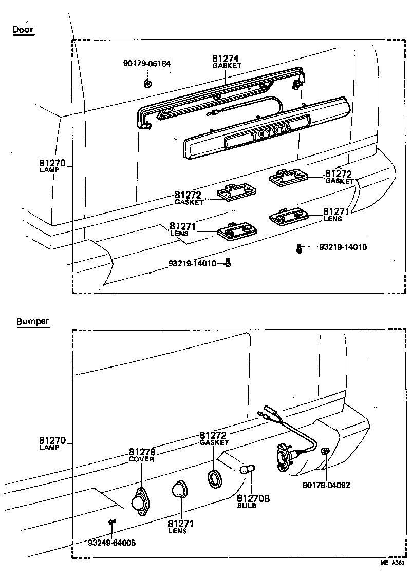 81690-69015 LAMP ASSY, LICENSE PLATE product image