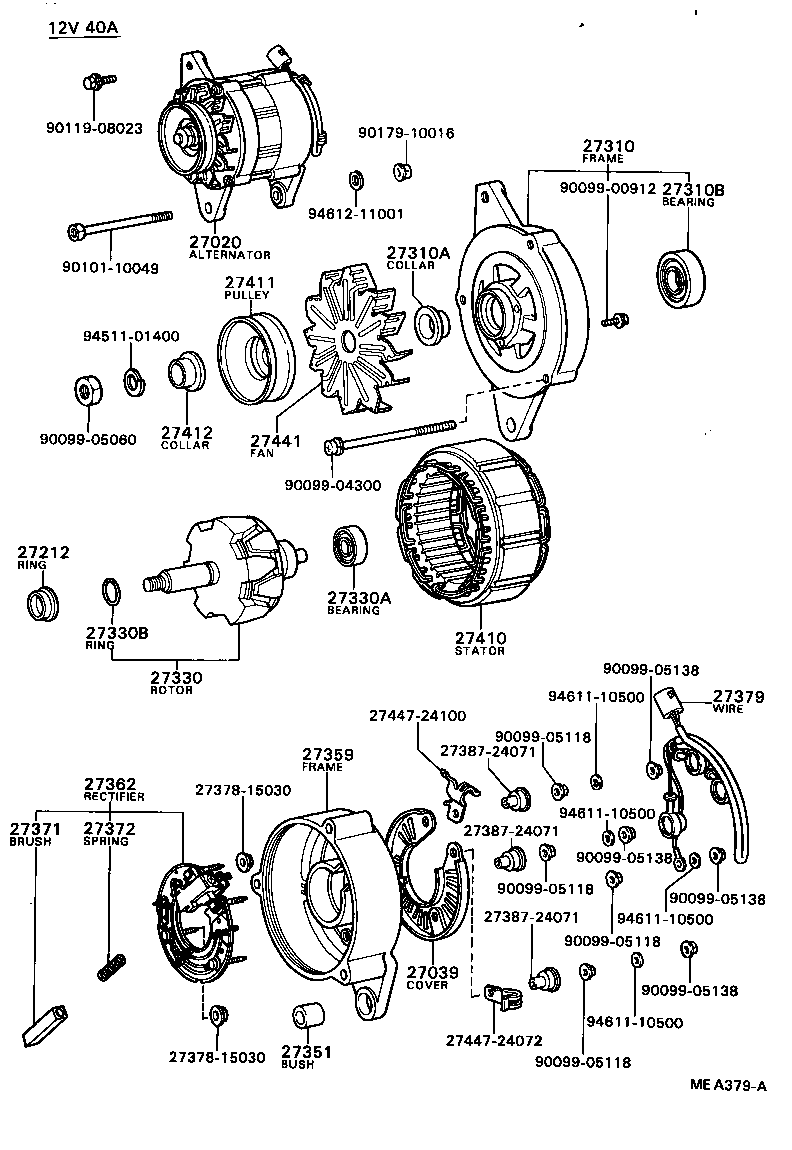 27020-12012 ALTERNATOR ASSY product image