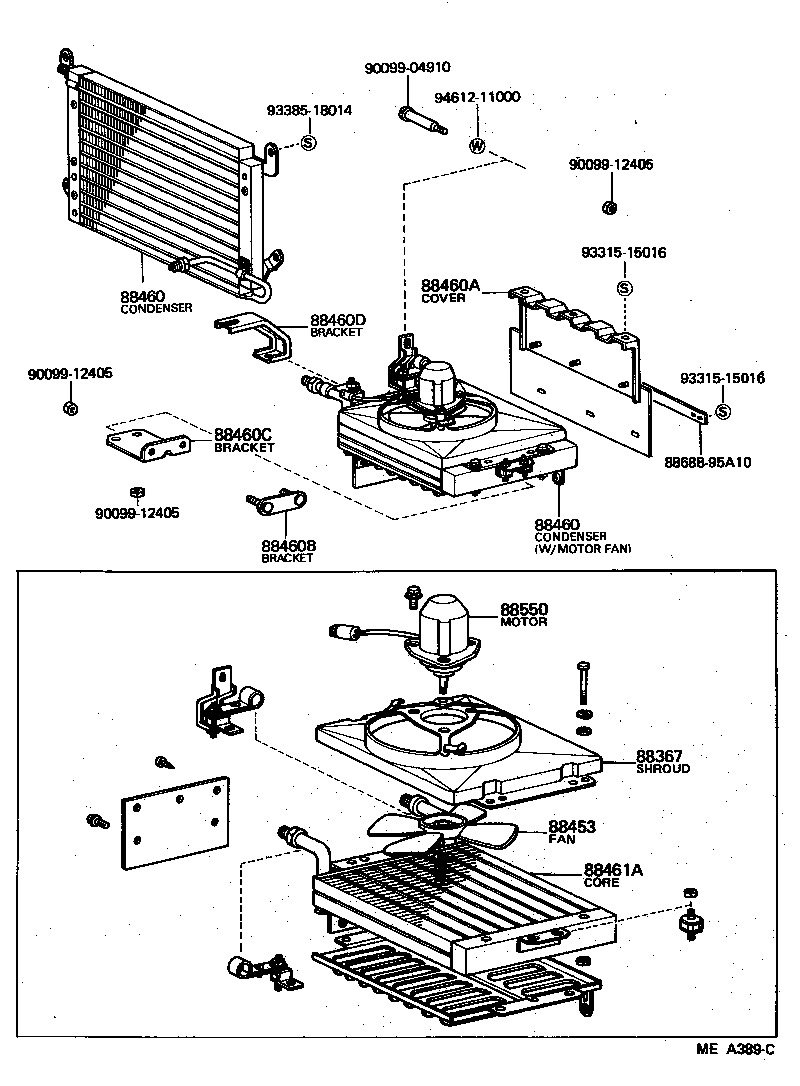 88453-95A00 FAN, COOLING (FOR CONDENSER) product image