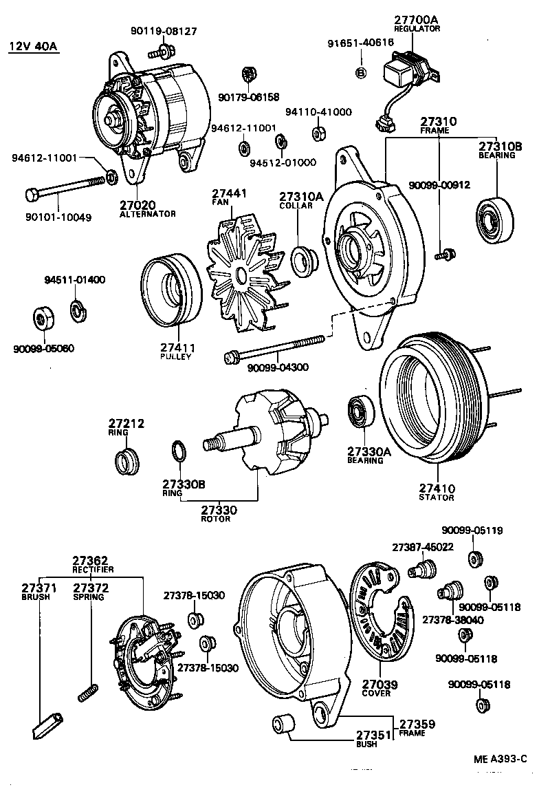 27020-56032 ALTERNATOR ASSY product image