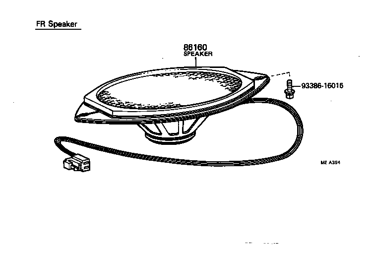 86160-92605 SPEAKER ASSY, REAR product image
