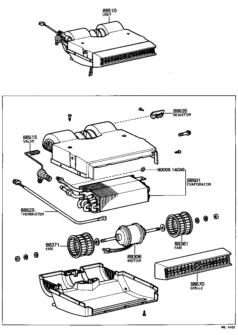 88536-90700 BRACKET, COOLING UNIT, NO.2 product image