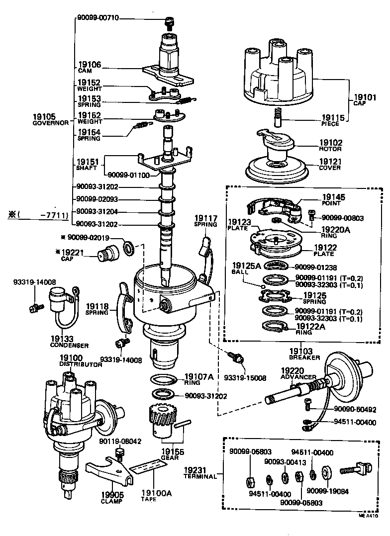 19100-31120 DISTRIBUTOR ASSY product image