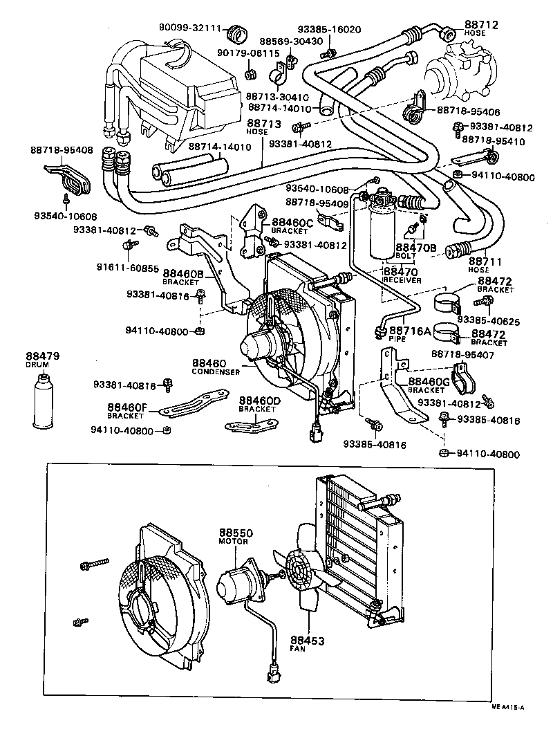 88460-95401 CONDENSER ASSY, COOLER product image
