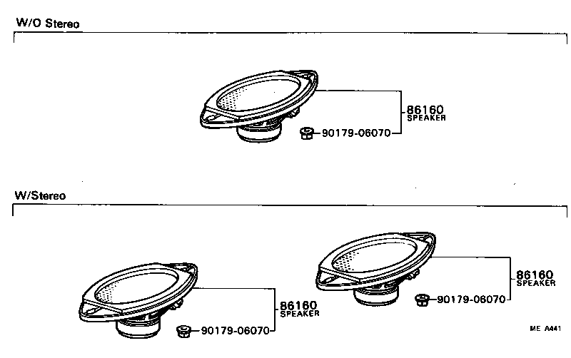 86160-19085 SPEAKER ASSY, FRONT NO.1 product image