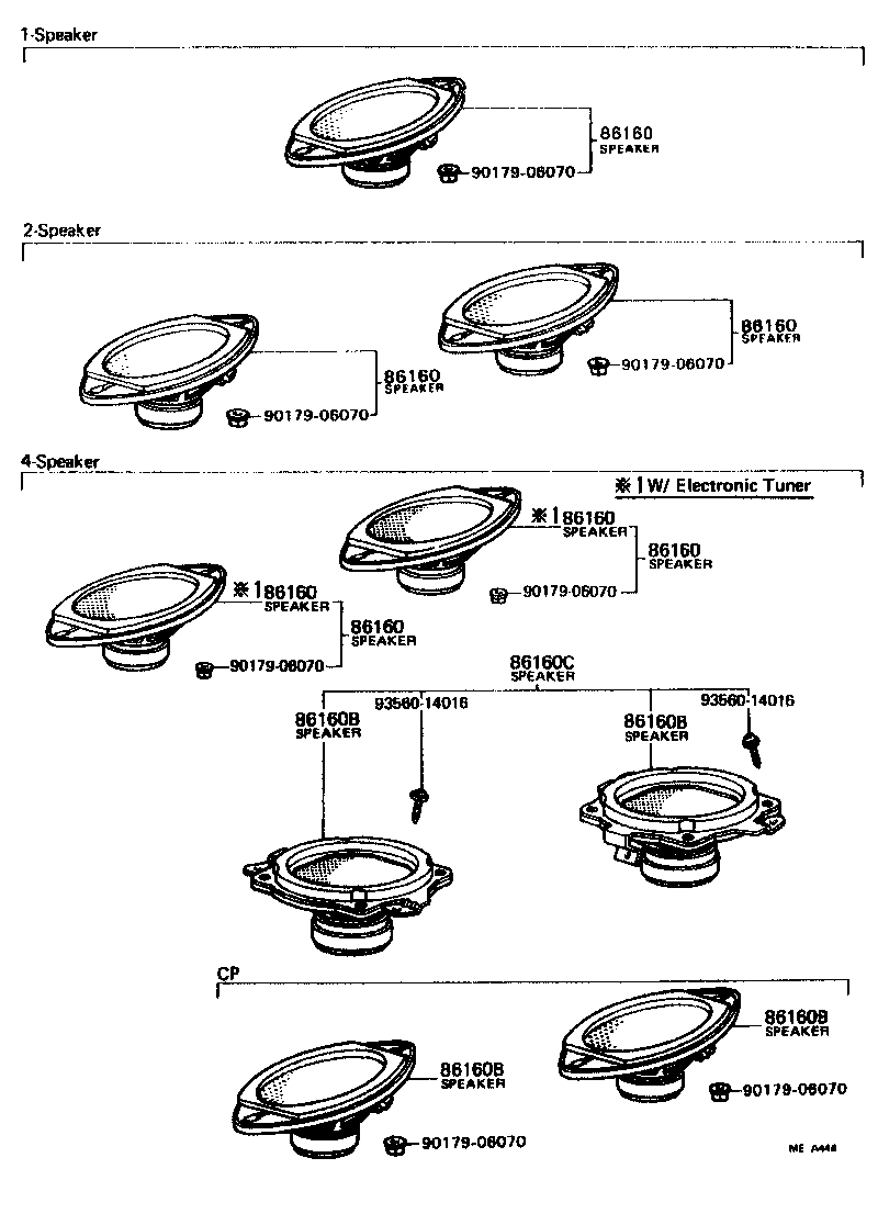 86160-14100 SPEAKER ASSY, REAR product image