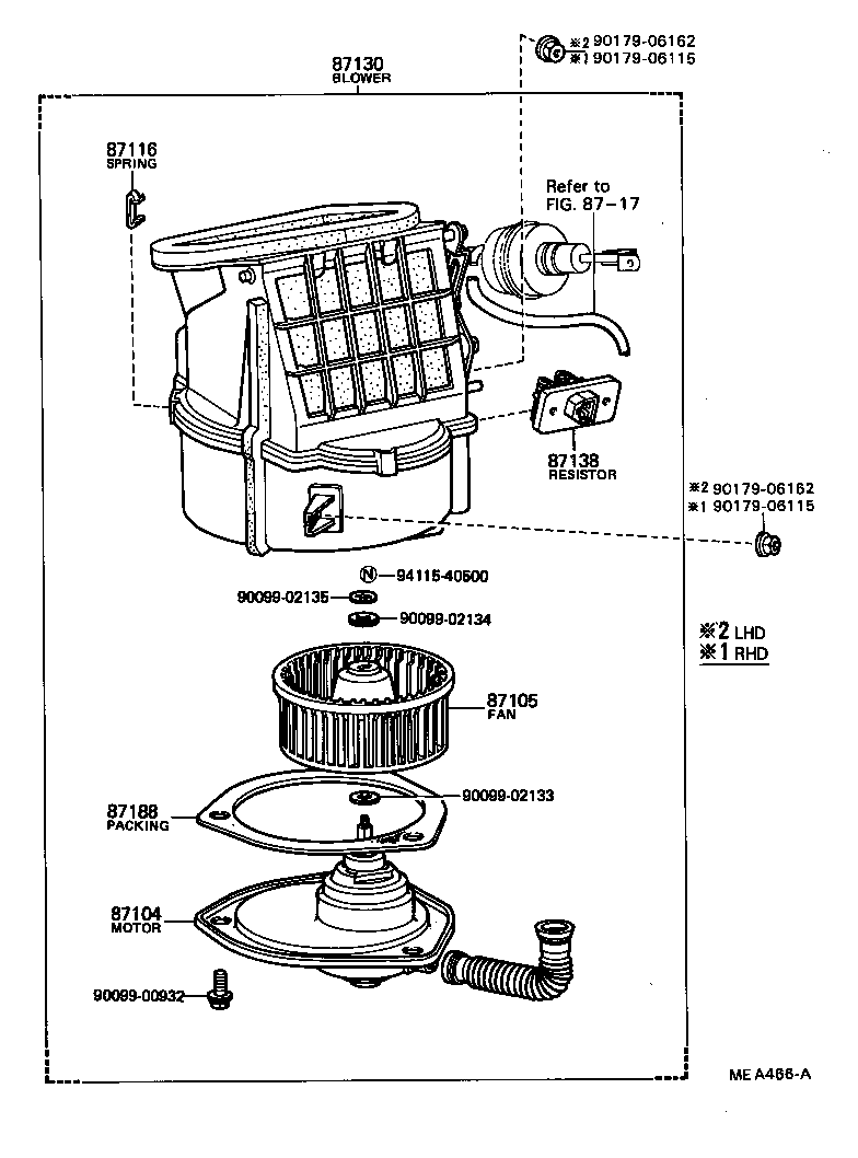 87107-22110 UNIT SUB-ASSY, HEATER RADIATOR product image