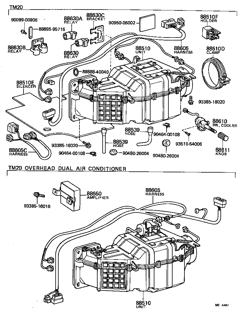 88605-95705 HARNESS SUB-ASSY, COOLER WIRING, NO.1 product image
