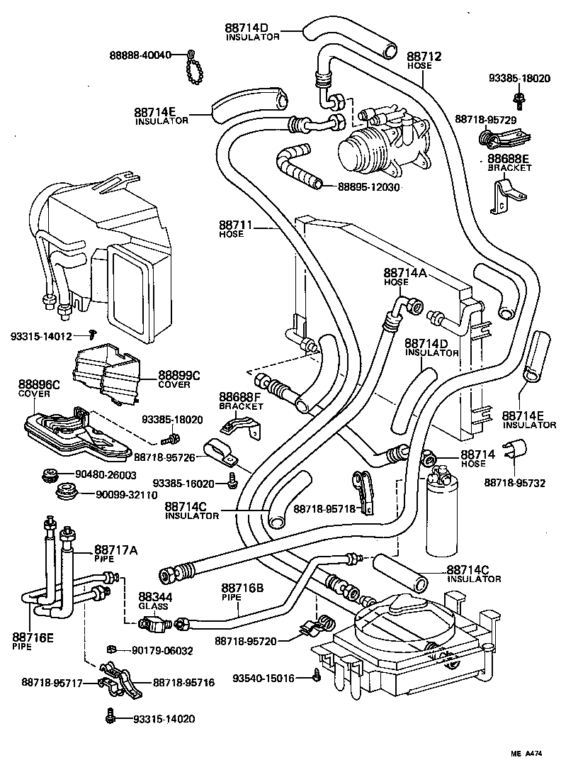 88712-87002 PIPE, COOLER REFRIGERANT SUCTION, B product image