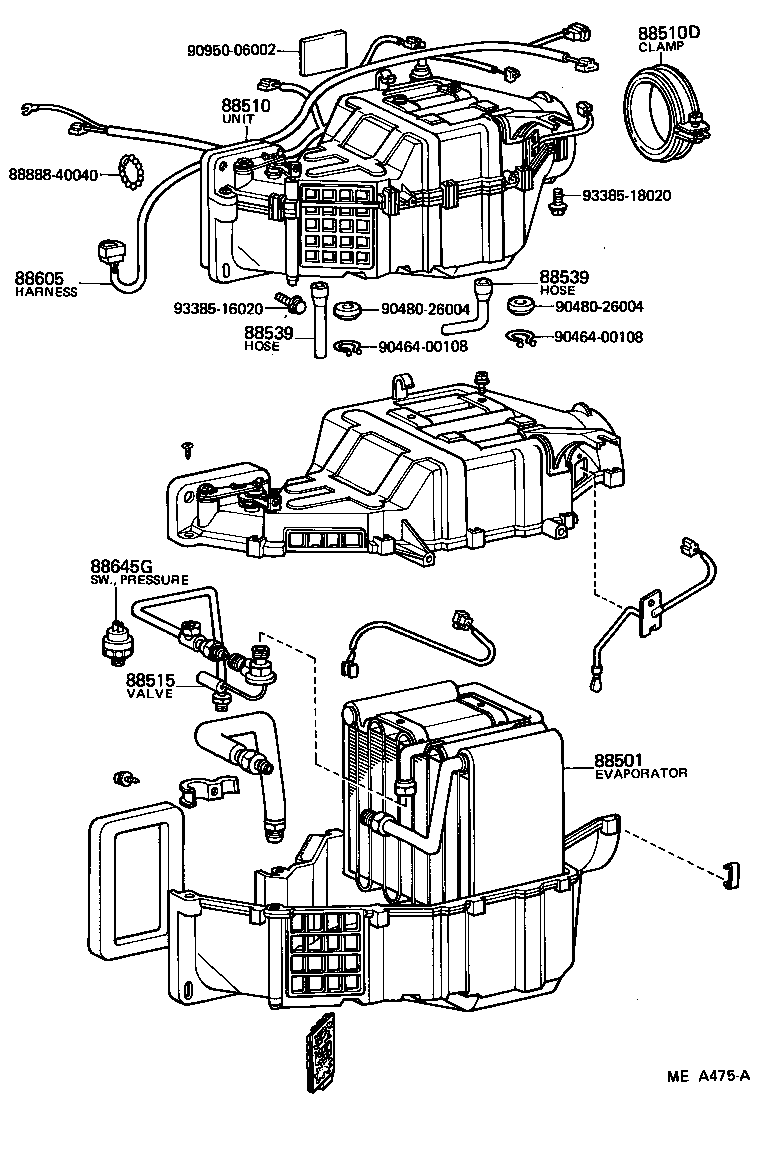 88539-95704 HOSE, COOLER UNIT DRAIN, NO.1 product image