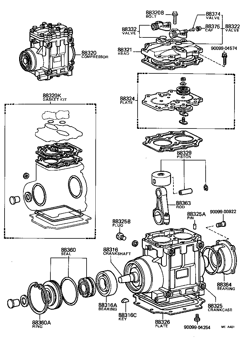 88320-28050 COMPRESSOR ASSY, COOLER product image