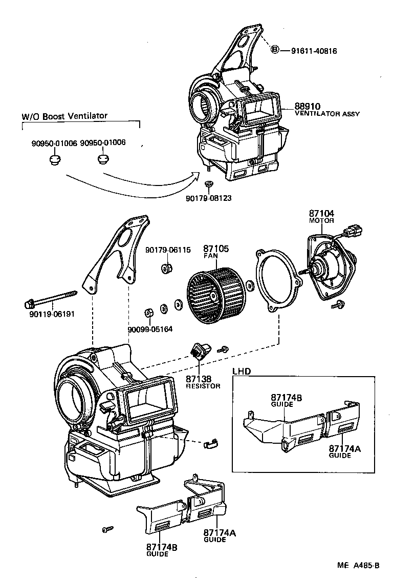87107-95403 UNIT SUB-ASSY, HEATER RADIATOR product image