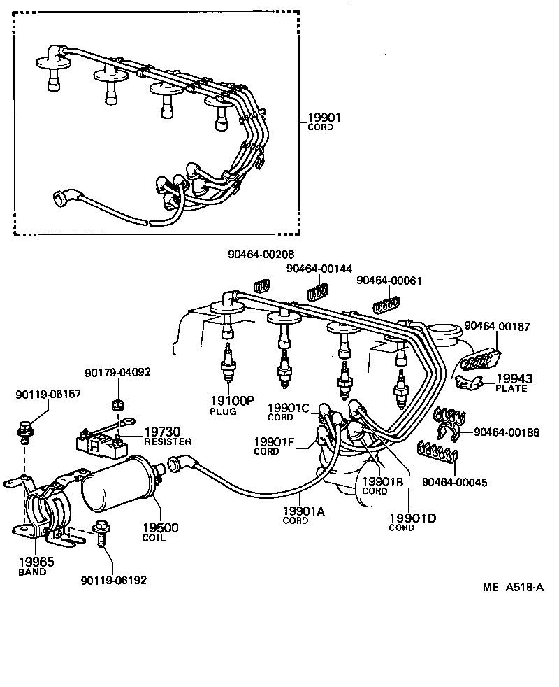 90464-00348 CLAMP, RESISTIVE CORD, NO.4 product image