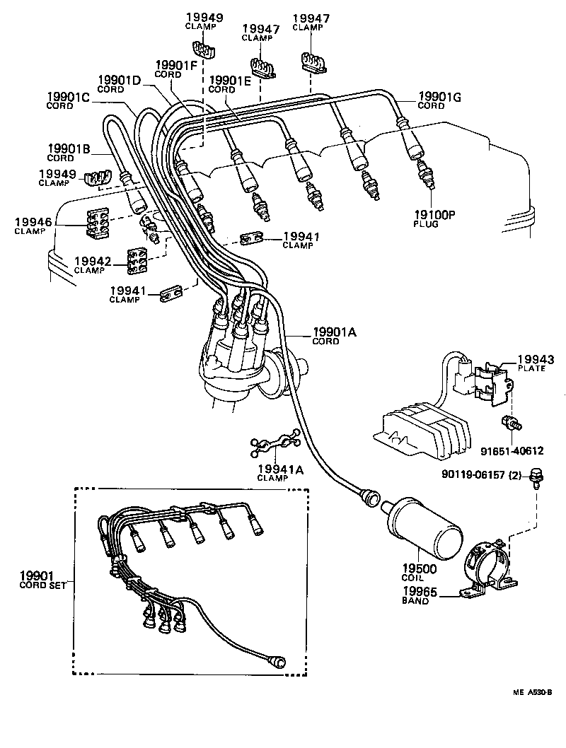 90464-00348 CLAMP, RESISTIVE CORD, NO.4 product image