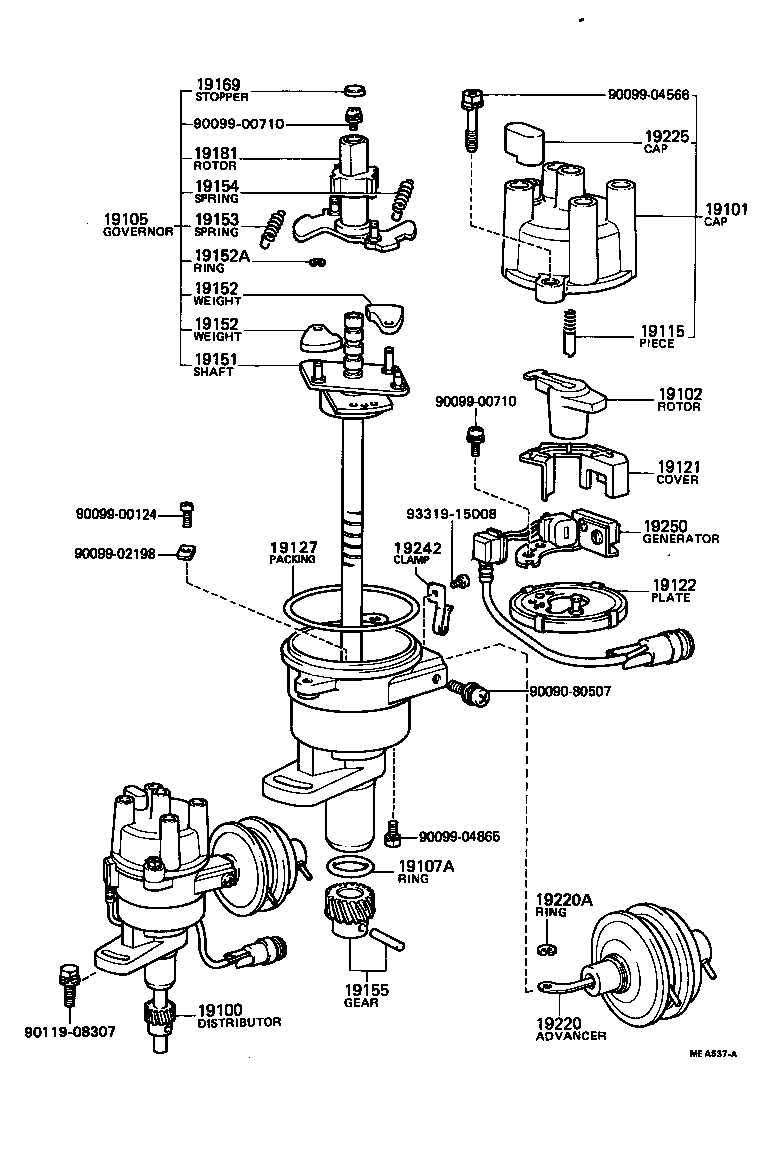 19195-31031 GEAR, SPIRAL, DISTRIBUTOR product image