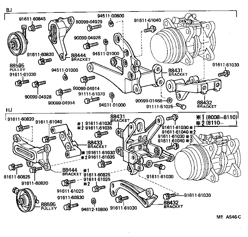 88304-60010 CYLINDER SUB-ASSY, COOLER COMPRESSOR product image