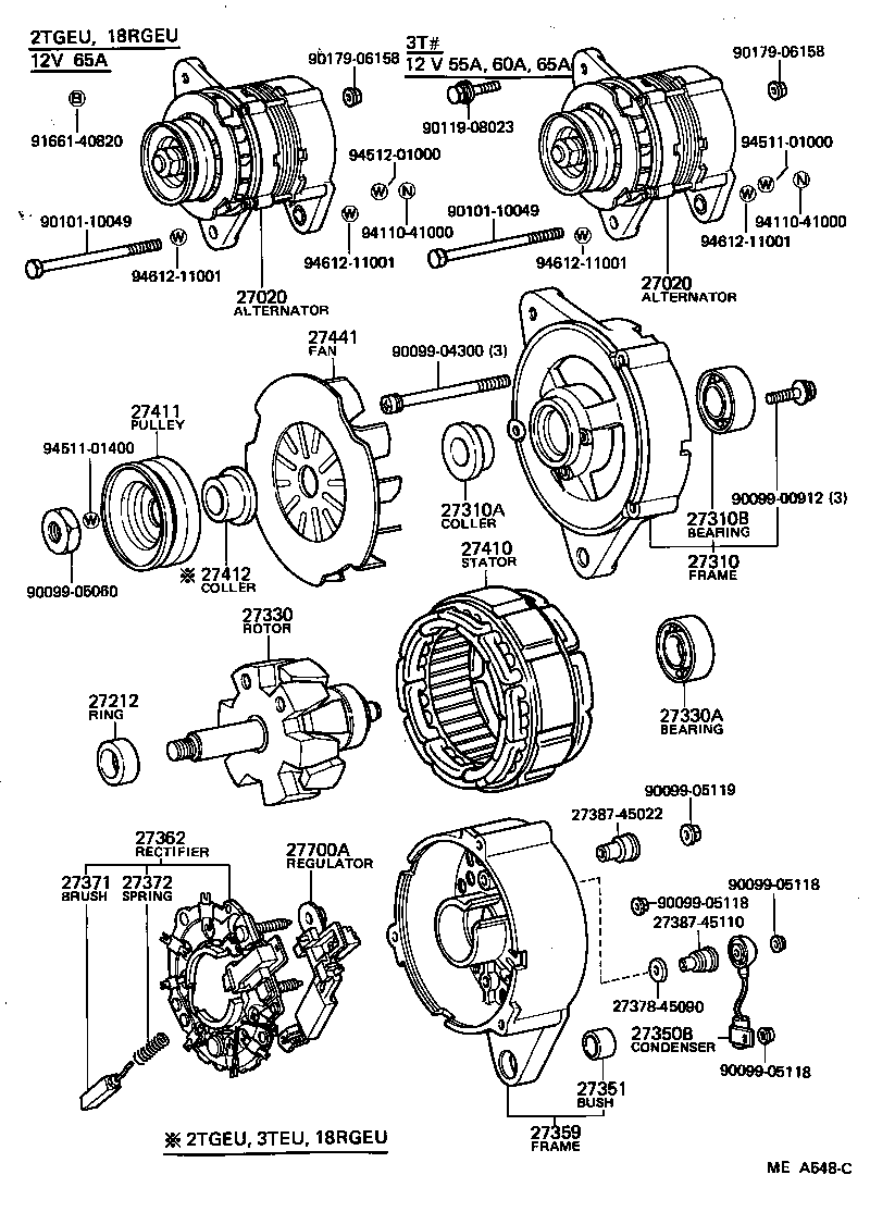 27060-28050 ALTERNATOR ASSY product image