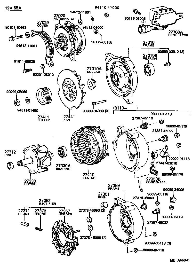 27411-70050 PULLEY, ALTERNATOR product image