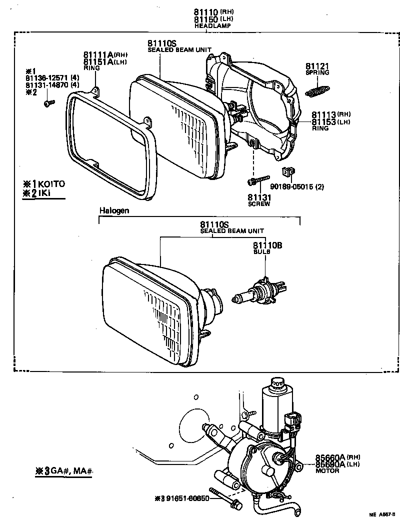 81150-80396 HEADLAMP ASSY, RH product image