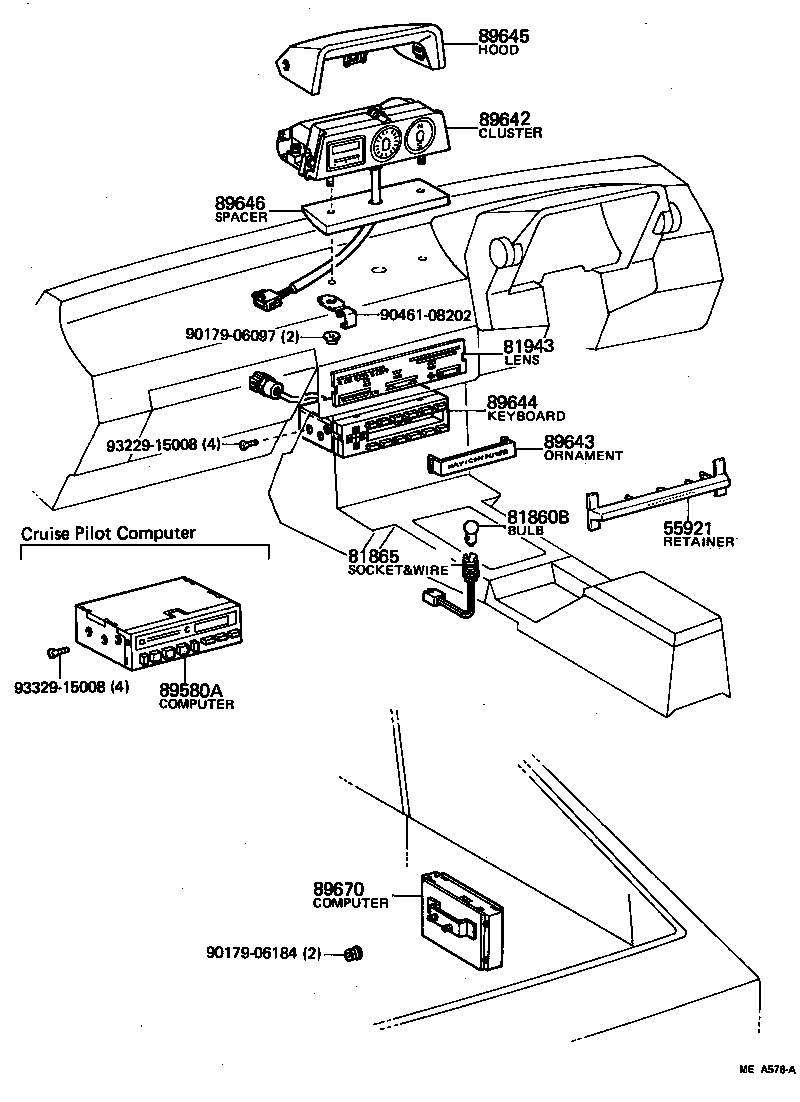 89580-14050 COMPUTER ASSY, CRUISE PILOT product image