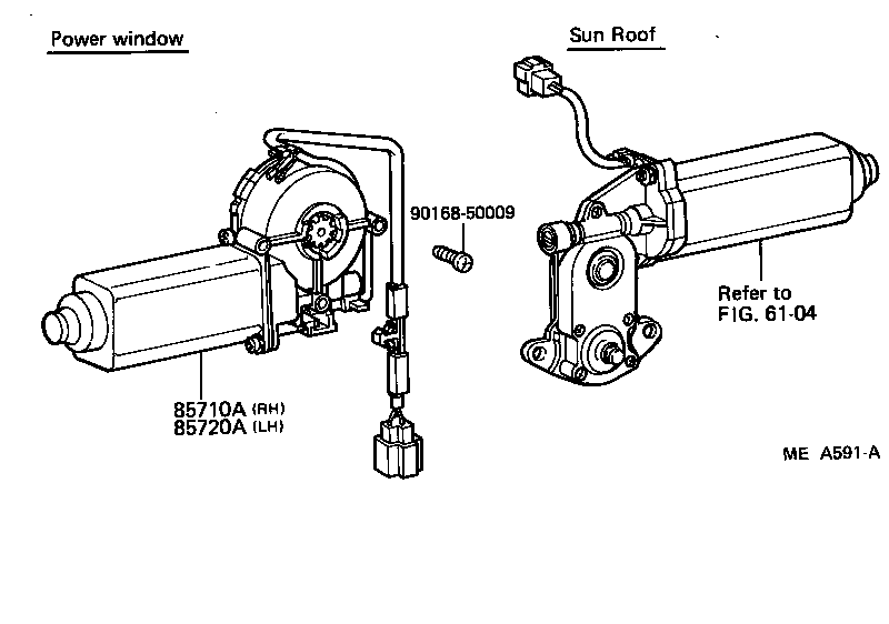 Toyota 85710-14140 MOTOR ASSY, POWER WINDOW REGULATOR, FRONT LH