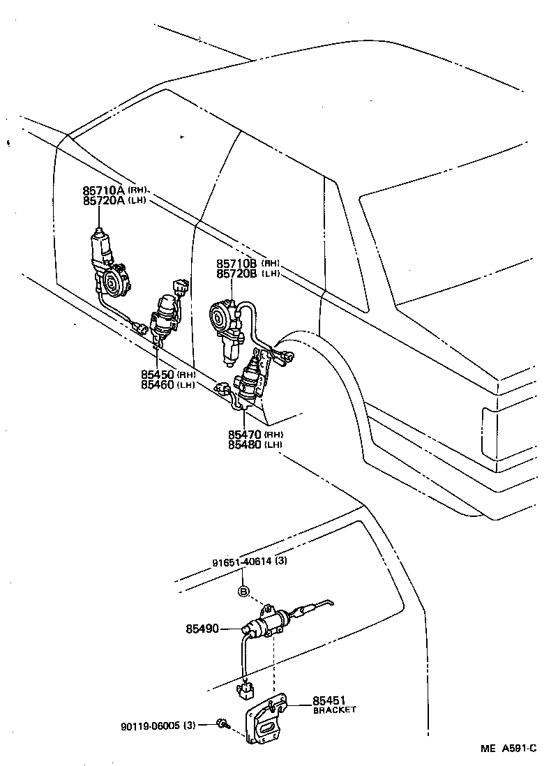 85451-91C01 BRACKET, DOOR CONTROL SOLENOID product image