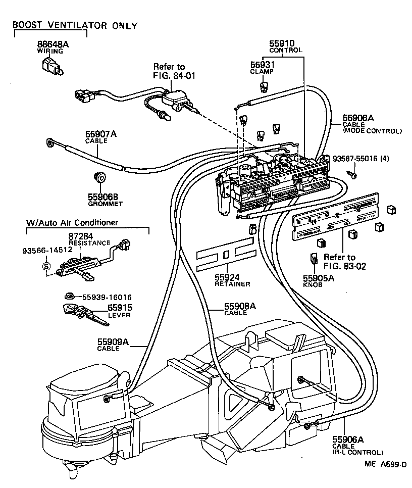 55907-14240 CABLE SUB-ASSY, WATER VALVE CONTROL product image
