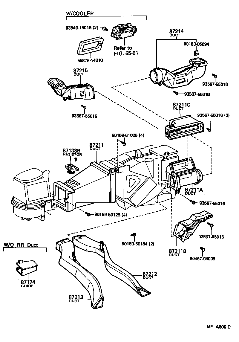 55907-14240 CABLE SUB-ASSY, WATER VALVE CONTROL product image