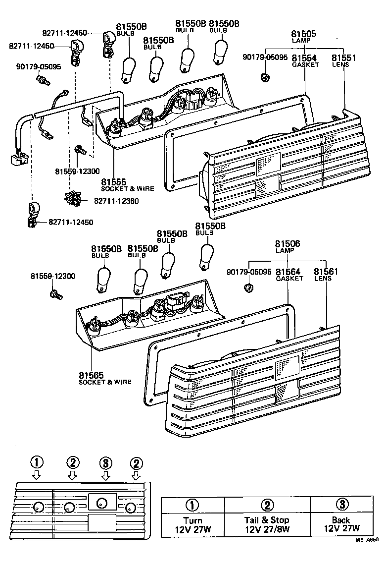 81561-12640 LENS, REAR COMBINATION LAMP, LH product image