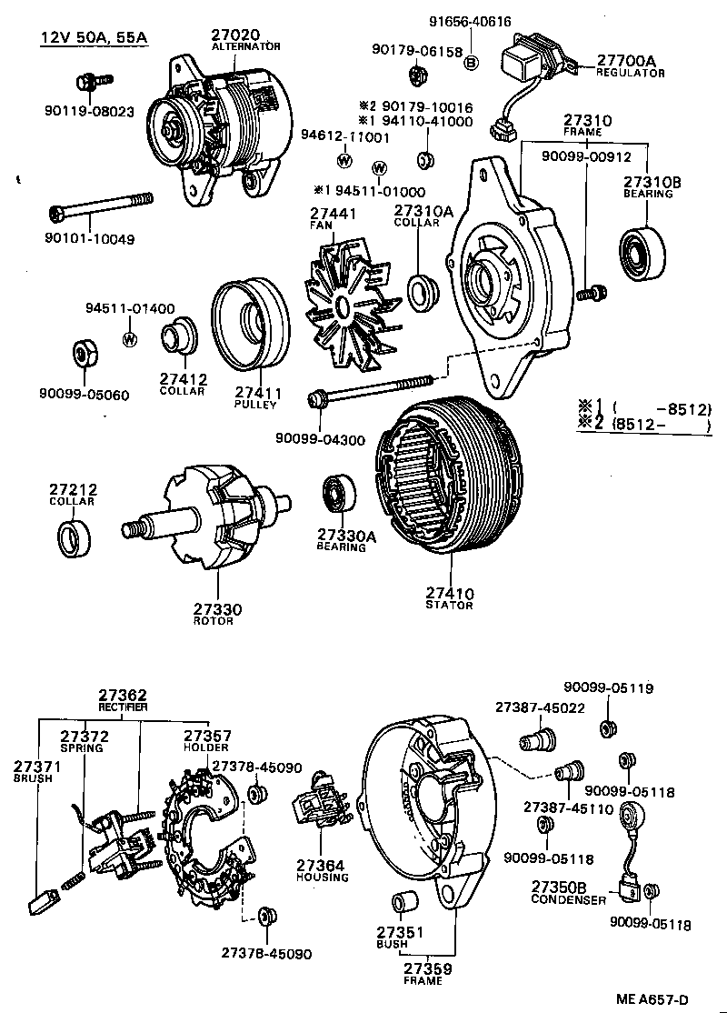 27020-13170 ALTERNATOR ASSY product image