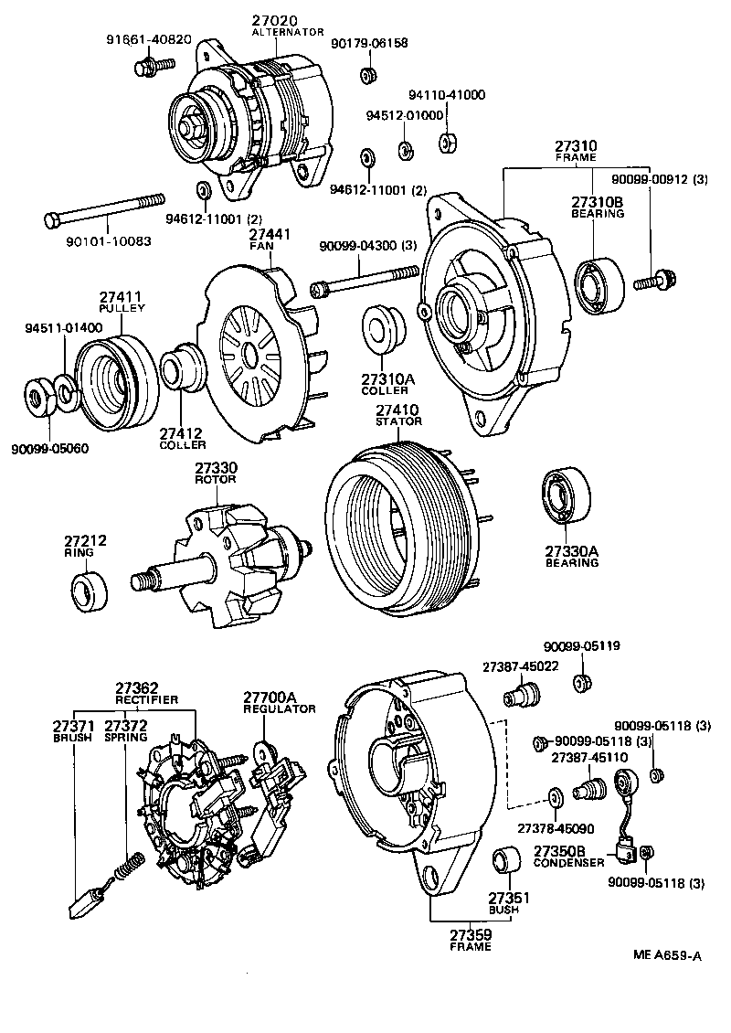27060-34030 ALTERNATOR ASSY product image