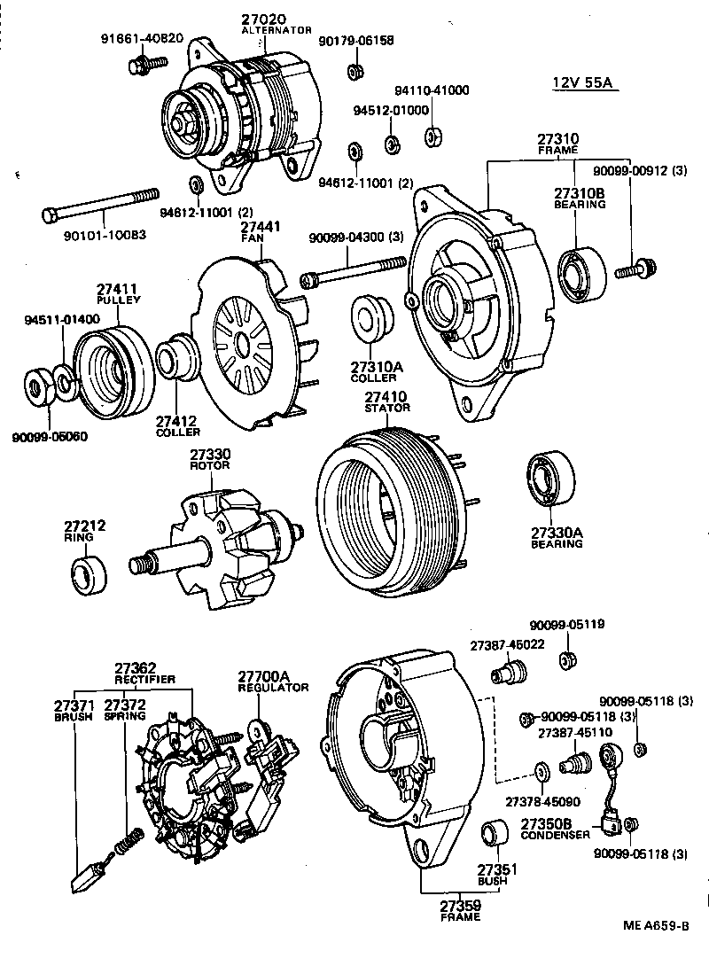 27020-13170 ALTERNATOR ASSY product image