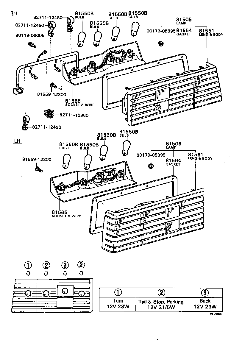81506-19085 LAMP SUB-ASSY, REAR COMBINATION, LH product image