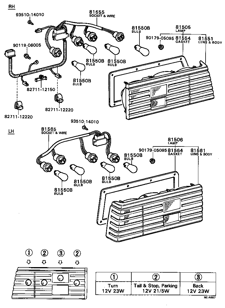 81506-19085 LAMP SUB-ASSY, REAR COMBINATION, LH product image