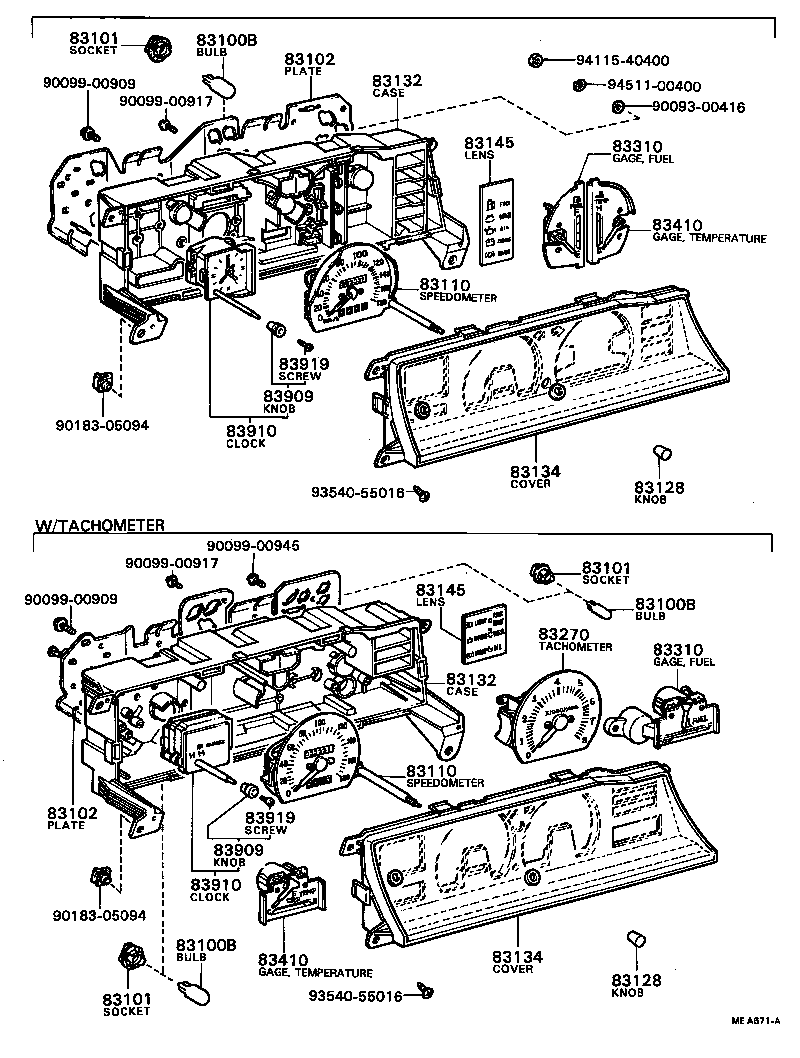 83132-12290 CASE, COMBINATION METER product image