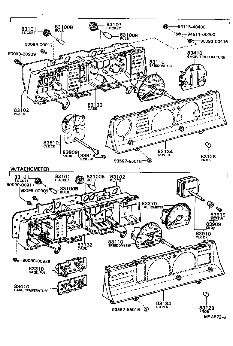 83132-12290 CASE, COMBINATION METER product image