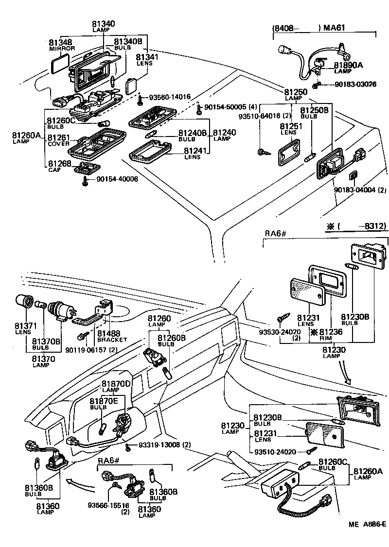 Toyota 81230-14040 LAMP ASSY, COURTESY