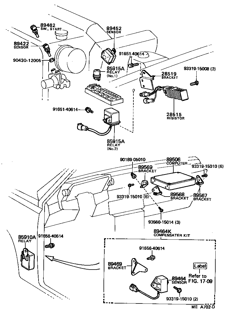 Toyota 28515-26030 RESISTOR, SOLENOID
