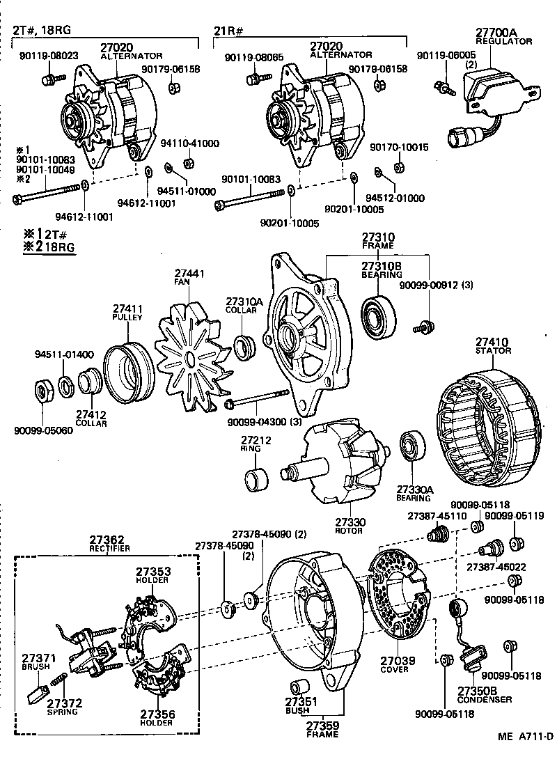 27310-63010 FRAME ASSY, DRIVE END, ALTERNATOR product image