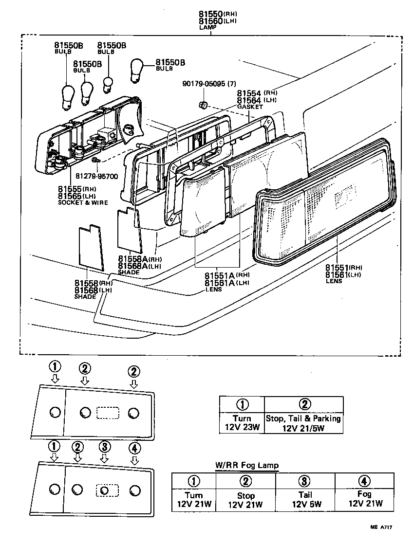 81550-80100 LAMP ASSY, REAR COMBINATION, RH product image