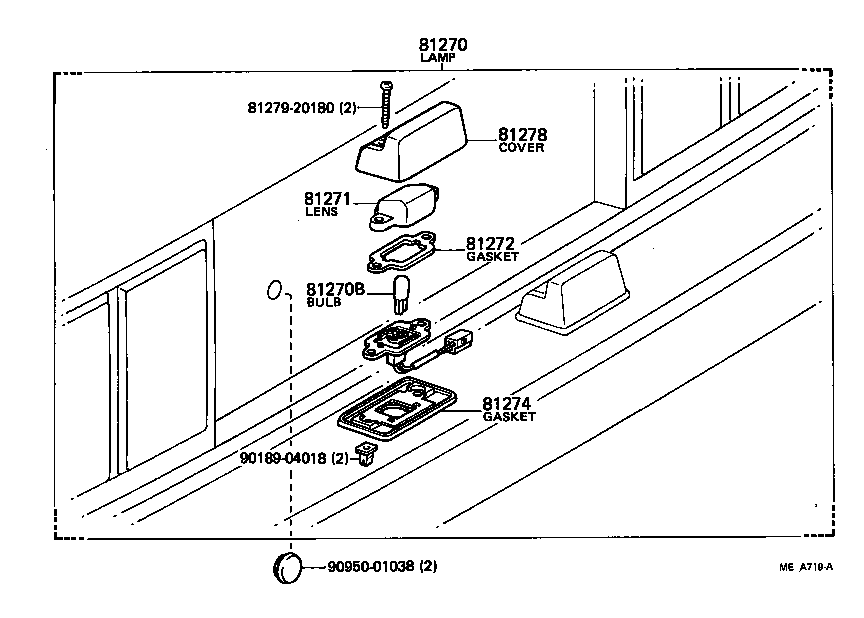 81270-19785 LAMP ASSY, LICENSE PLATE product image