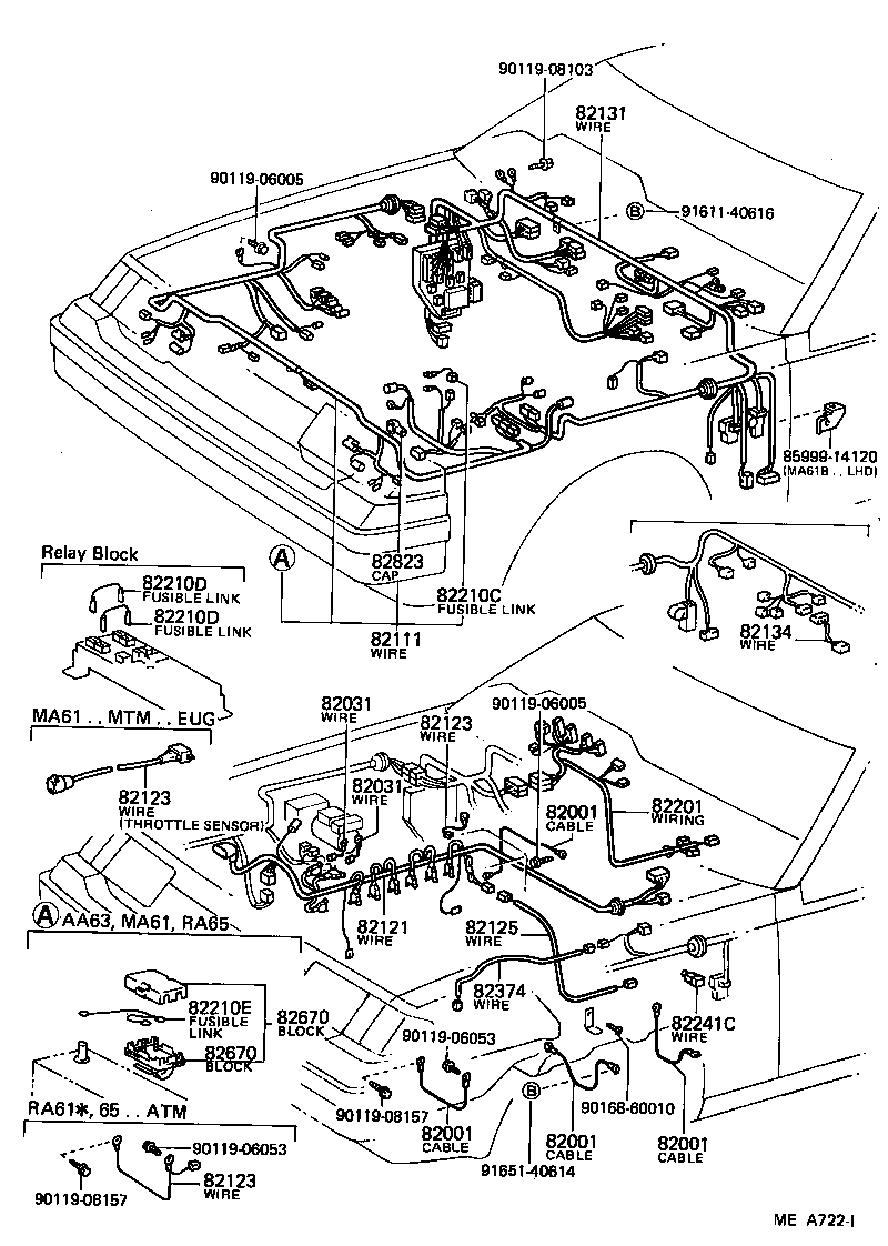 82141-14260 WIRING SUB-ASSY, INSTRUMENT PANEL product image