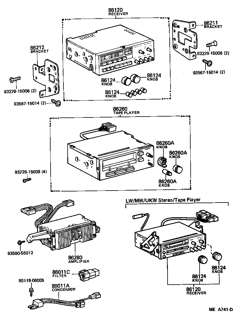 86211-14140 BRACKET, RADIO, NO.1 product image